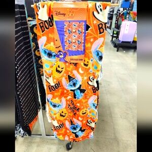 Disney Stitch Halloween Plush Throw Blanket